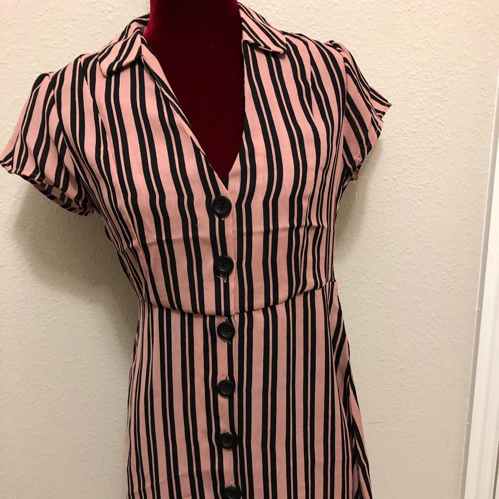 Pink and Black Dress